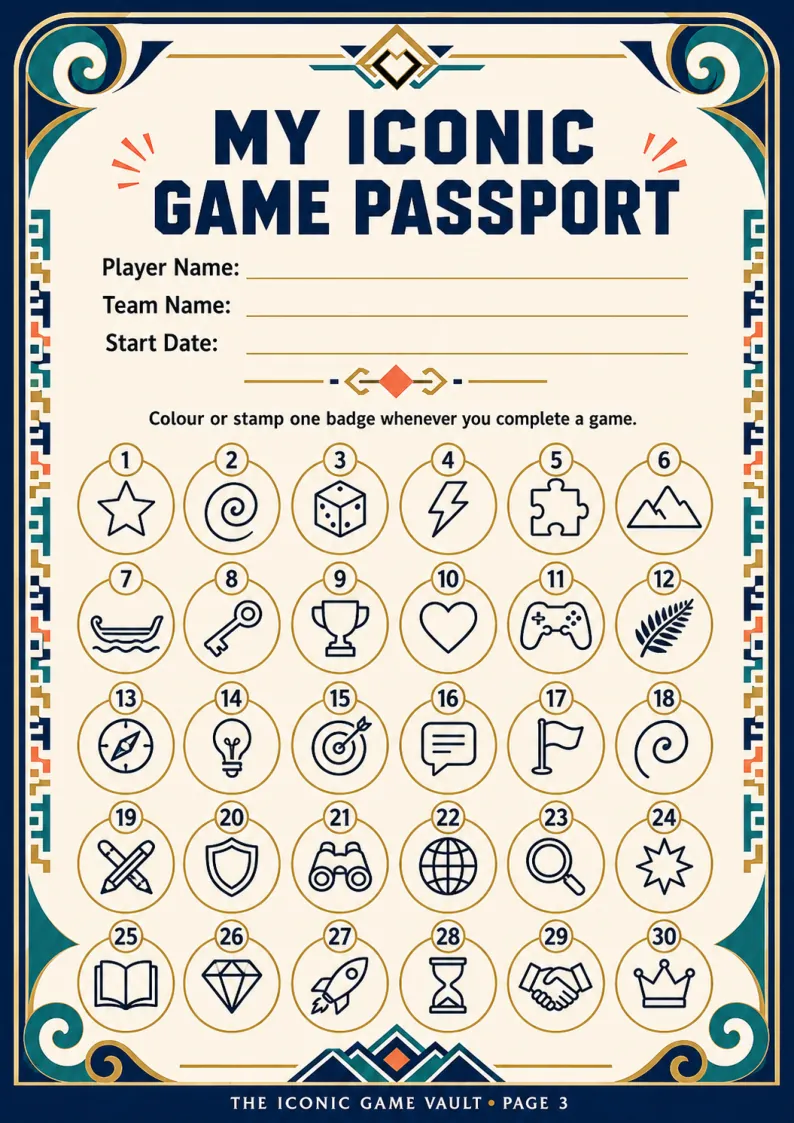 The Iconic Game Vault — 40 Printable Games — preview of page 3