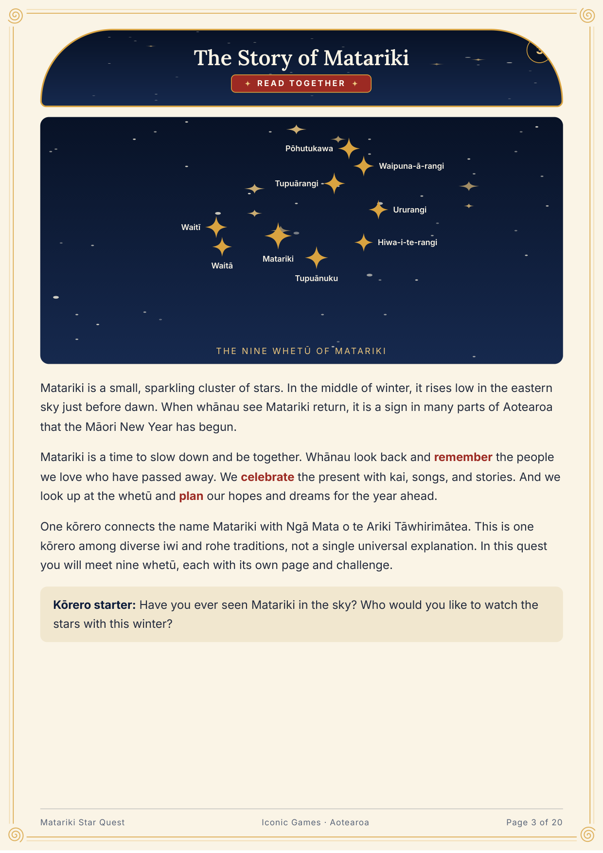 Matariki Star Quest — preview of page 3