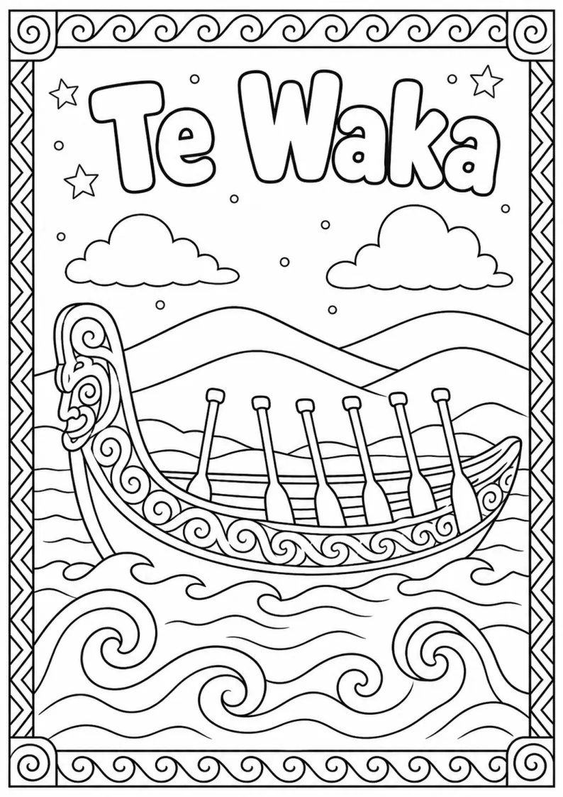 Ngā Tae o Aotearoa Colouring Pack — preview of page 2