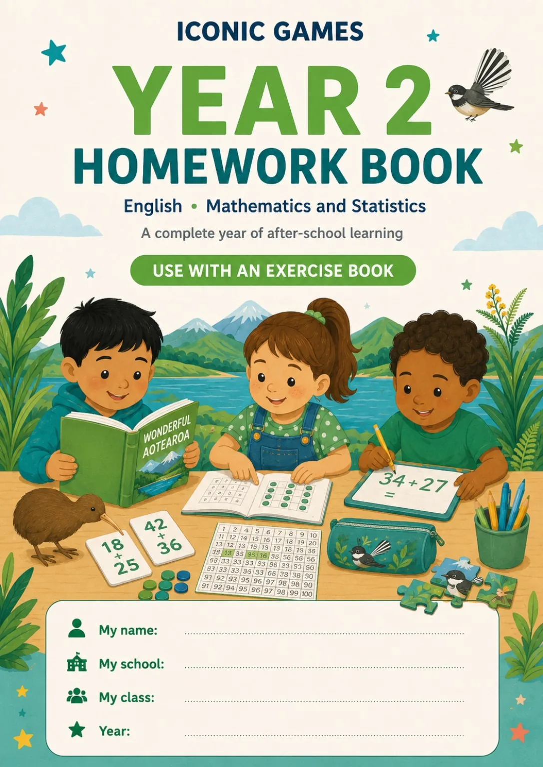 Iconic Games Year 2 Homework Book cover