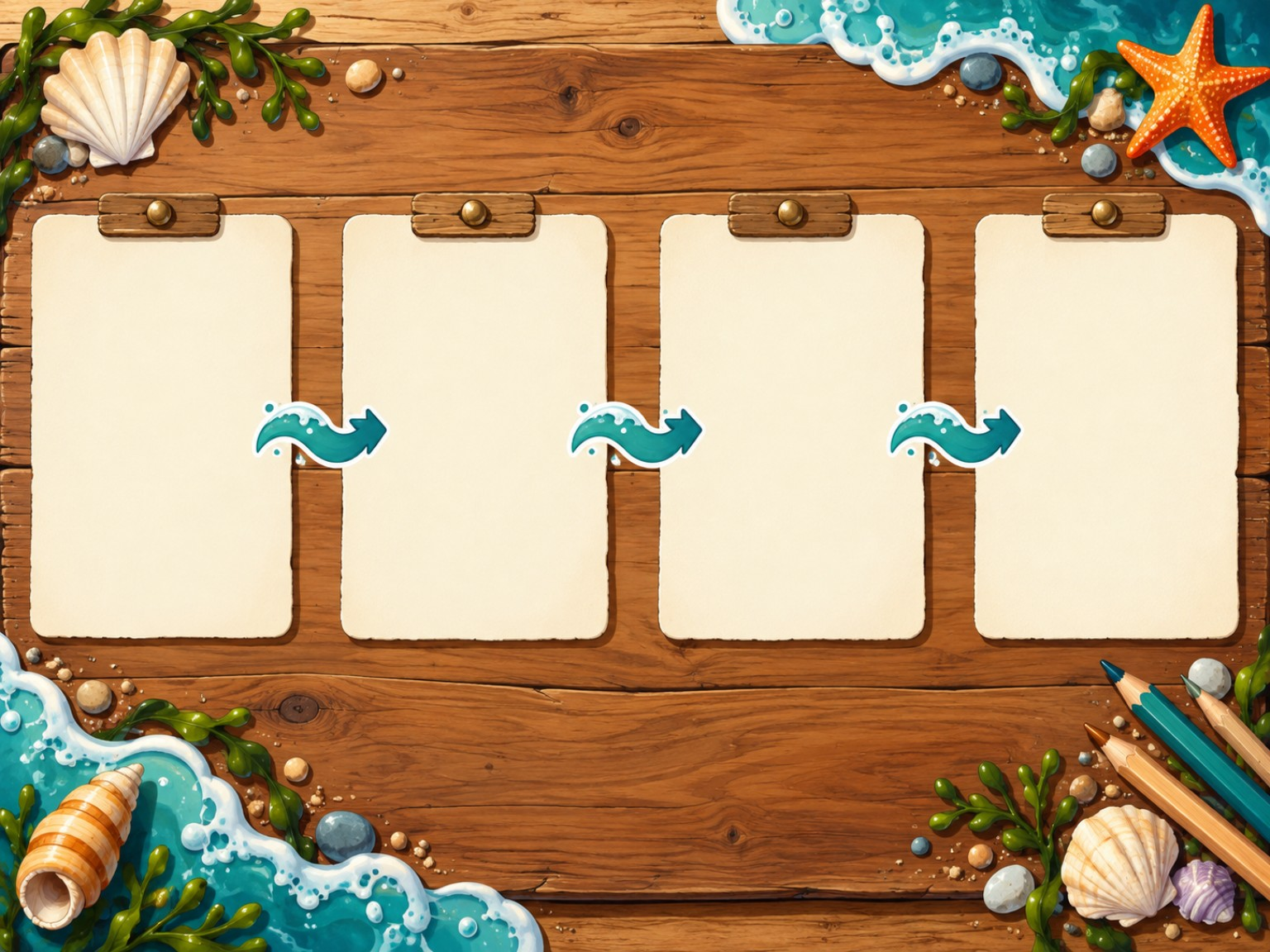 Four-part marine explanation planning board