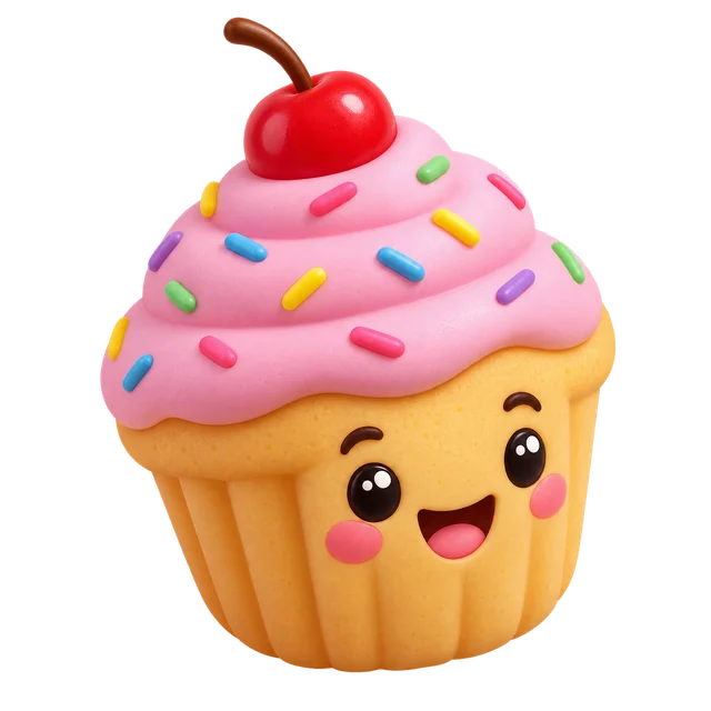 Cupcake-shaped squishy toy