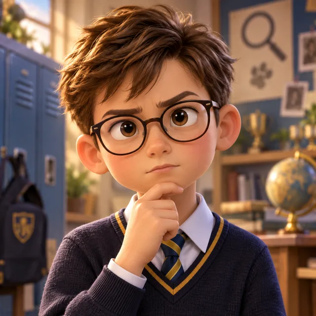 Year 4 student wearing glasses.