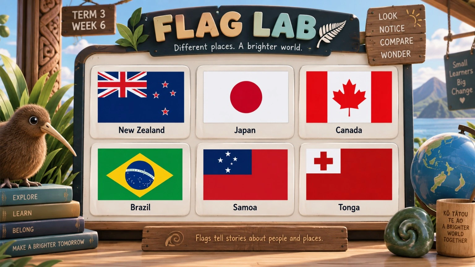 Flag Lab world-flags reference for comparing visible features across national flags.