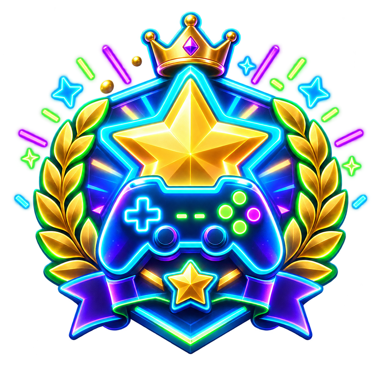 Neon Game Master reward badge.