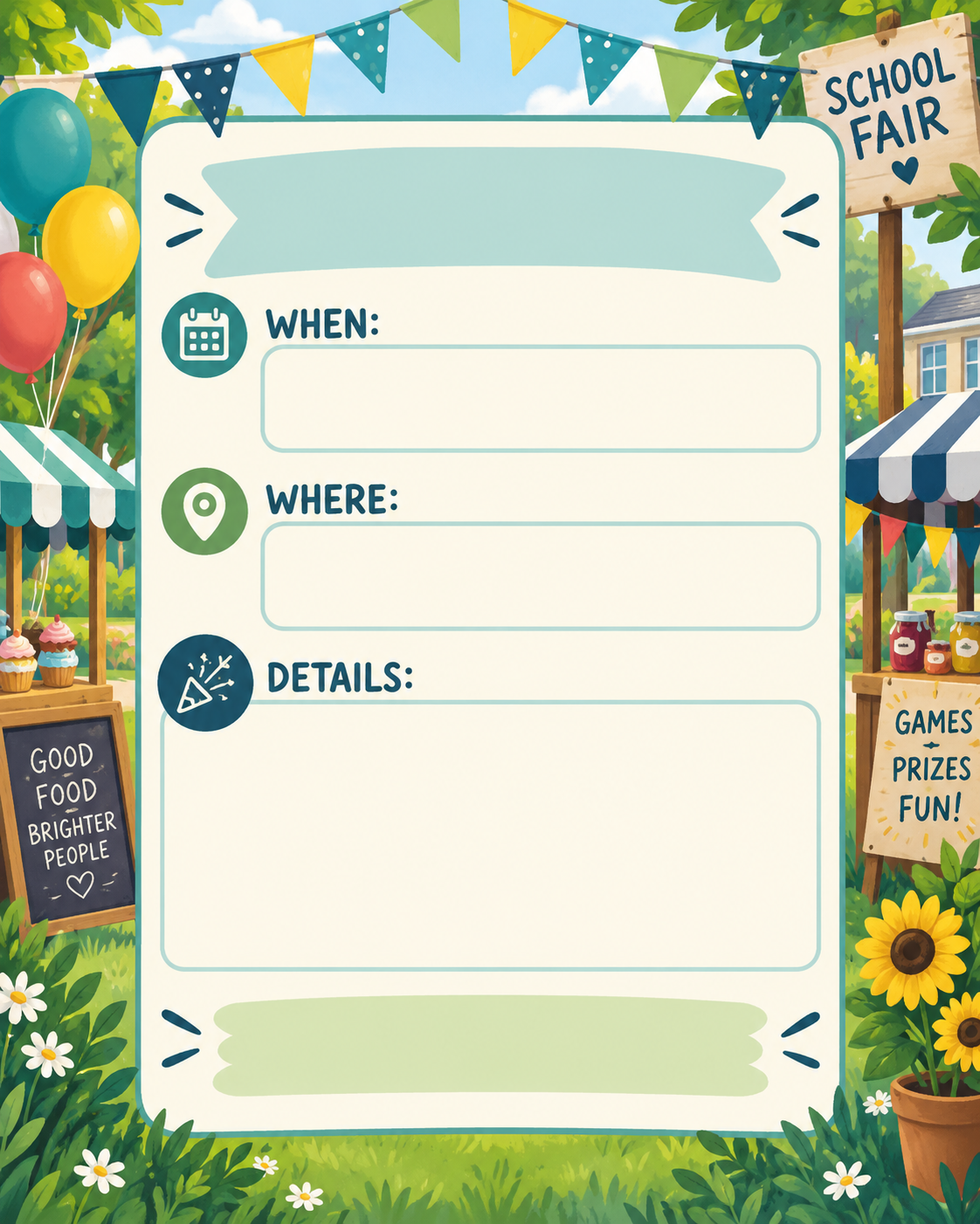 School fair invitation template